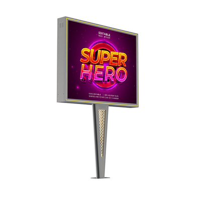 Diseño personalizado de alta gama IP65 resistente al agua p6 8000nits de acero pantalla publicitaria digital de anuncios LED al aire libre
