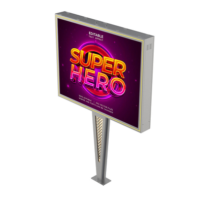 Diseño personalizado de alta gama IP65 resistente al agua p6 8000nits de acero pantalla publicitaria digital de anuncios LED al aire libre