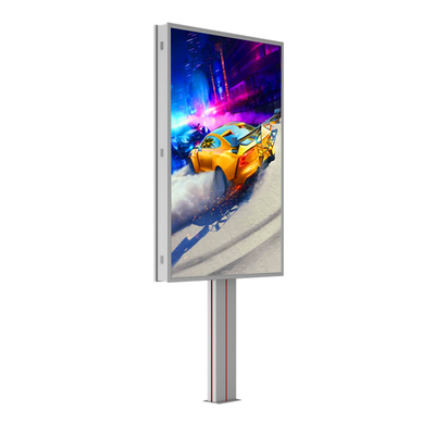 Fácil instalación resistente al agua IP65 p6 8000nits vallas publicitarias de acero LED de exhibición exterior