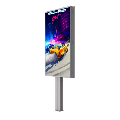 Fácil instalación resistente al agua IP65 p6 8000nits vallas publicitarias de acero LED de exhibición exterior