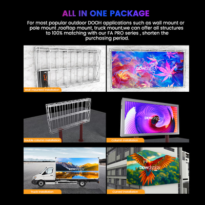 IP68 Pantalla LED de alta luminosidad impermeable 960x960mm P5 P6.67 P8 P10, 8000-10000nits para publicidad al aire libre