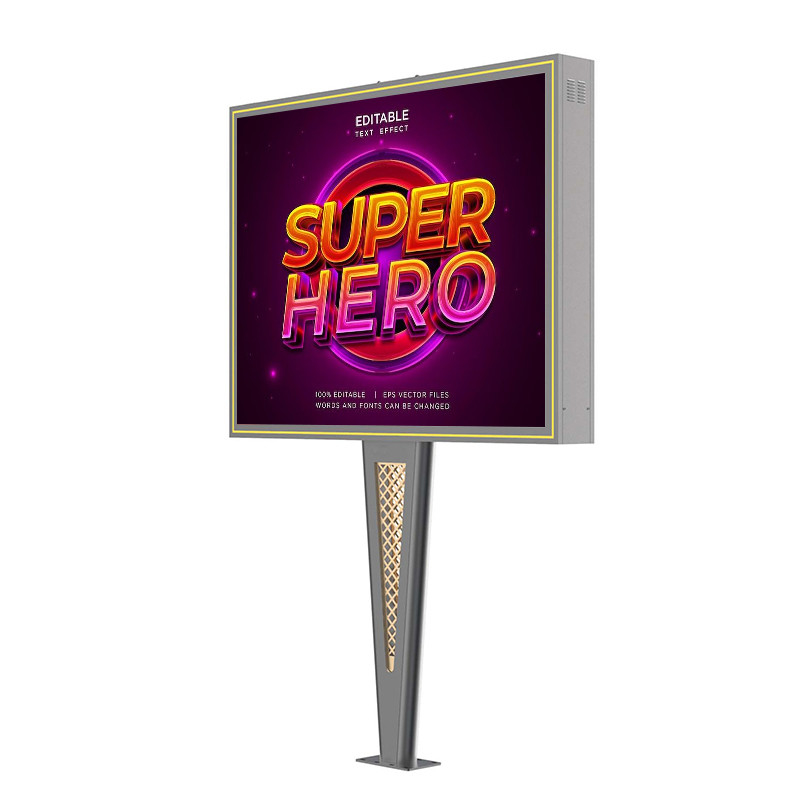 Diseño personalizado de alta gama IP65 resistente al agua p6 8000nits de acero pantalla publicitaria digital de anuncios LED al aire libre